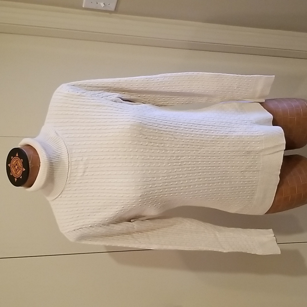 All-Season Cotton T Neck Sweater